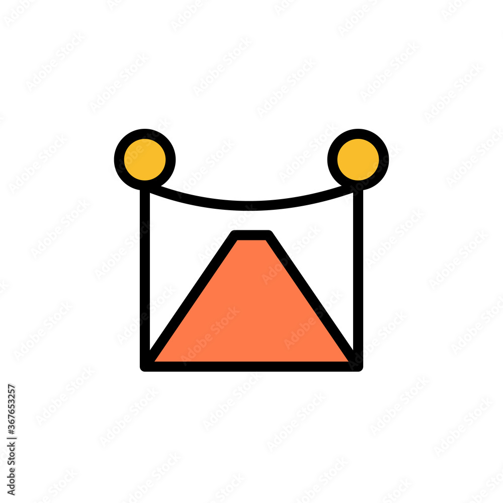 Poster red carpet, event icon. simple color with outline vector elements of cultural activities icons for u