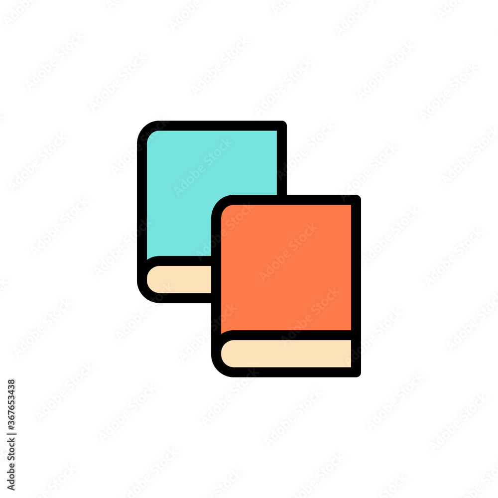 Poster book, read icon. simple color with outline vector elements of cultural activities icons for ui and u