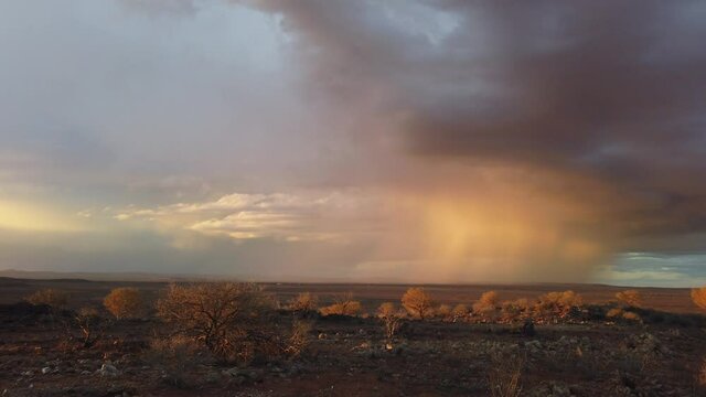Storm clouds rolling in over the harsh Australian outback