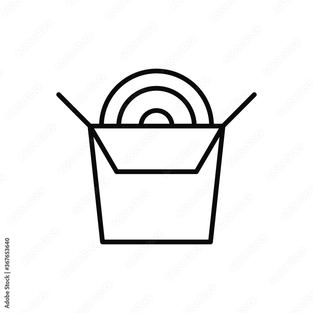 Poster spaghetti, food icon. simple line, outline vector elements of public catering icons for ui and ux, w
