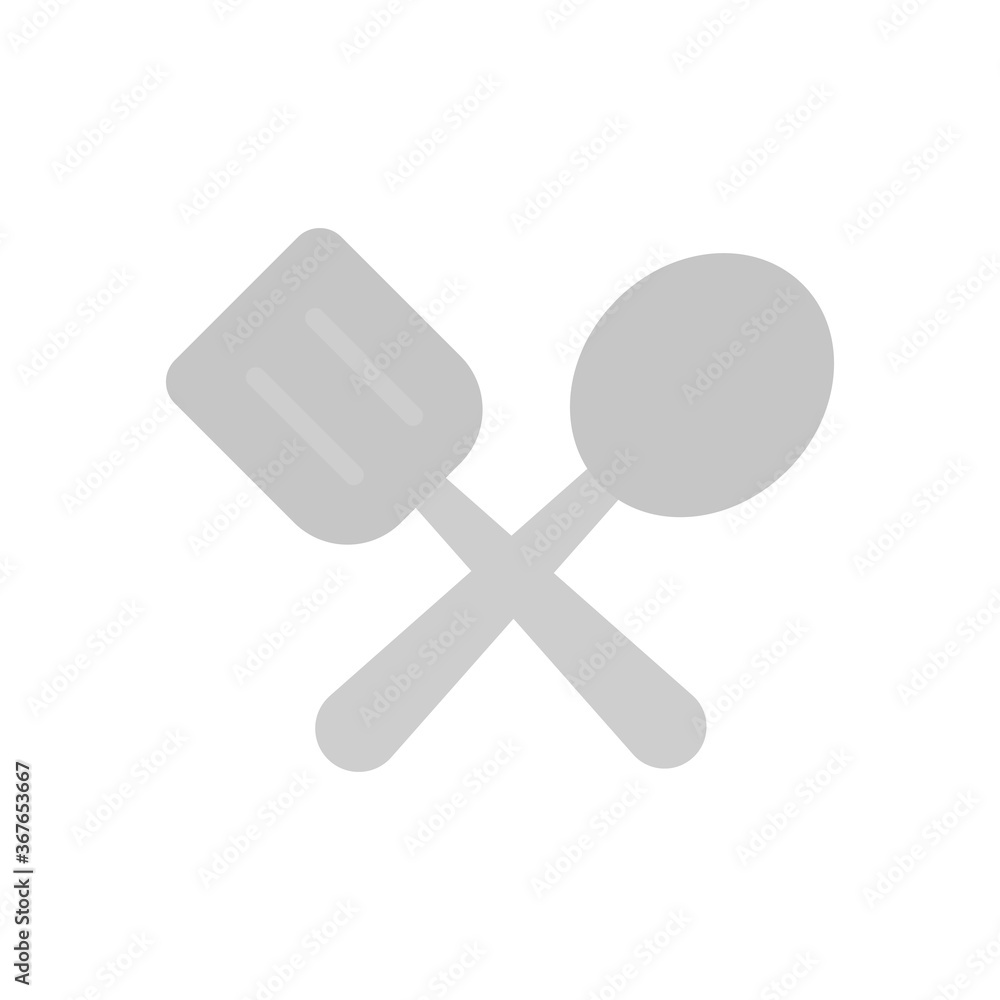 Poster spoon, cooking spatula icon. simple color vector elements of public catering icons for ui and ux, we