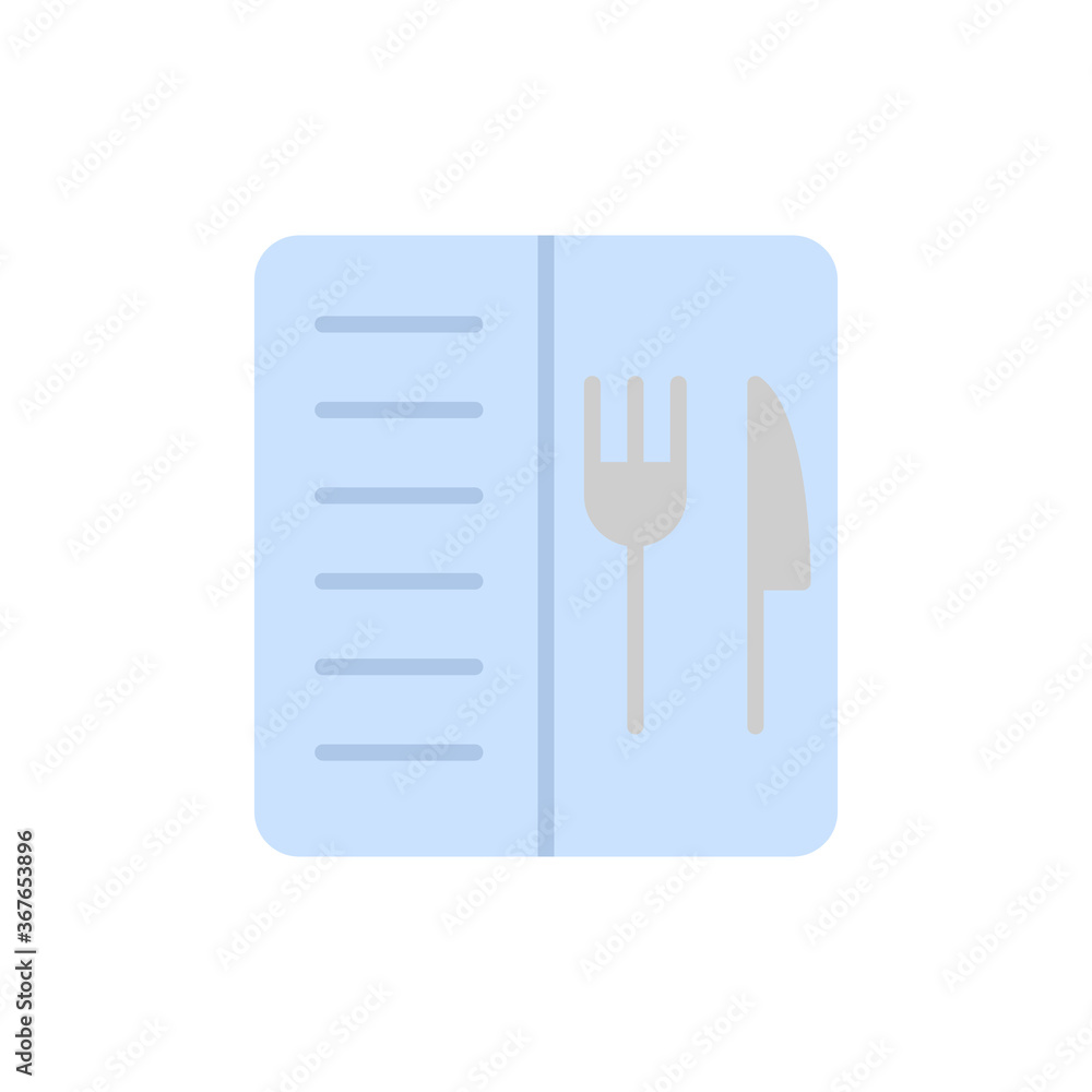 Poster menu, knife, fork icon. simple color vector elements of public catering icons for ui and ux, website