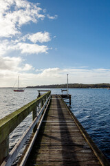 Obraz premium wooden pier on the beach