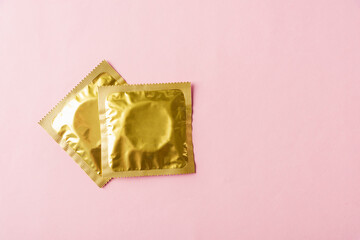 Condom in wrapper pack