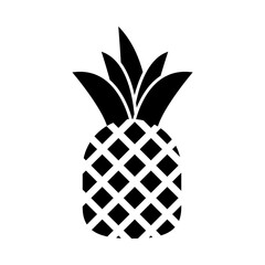 Obraz premium pineapple fruit icon, silhouette style