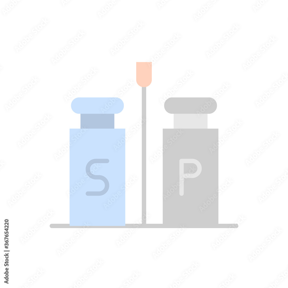 Poster salt, pepper icon. simple color vector elements of public catering icons for ui and ux, website or m