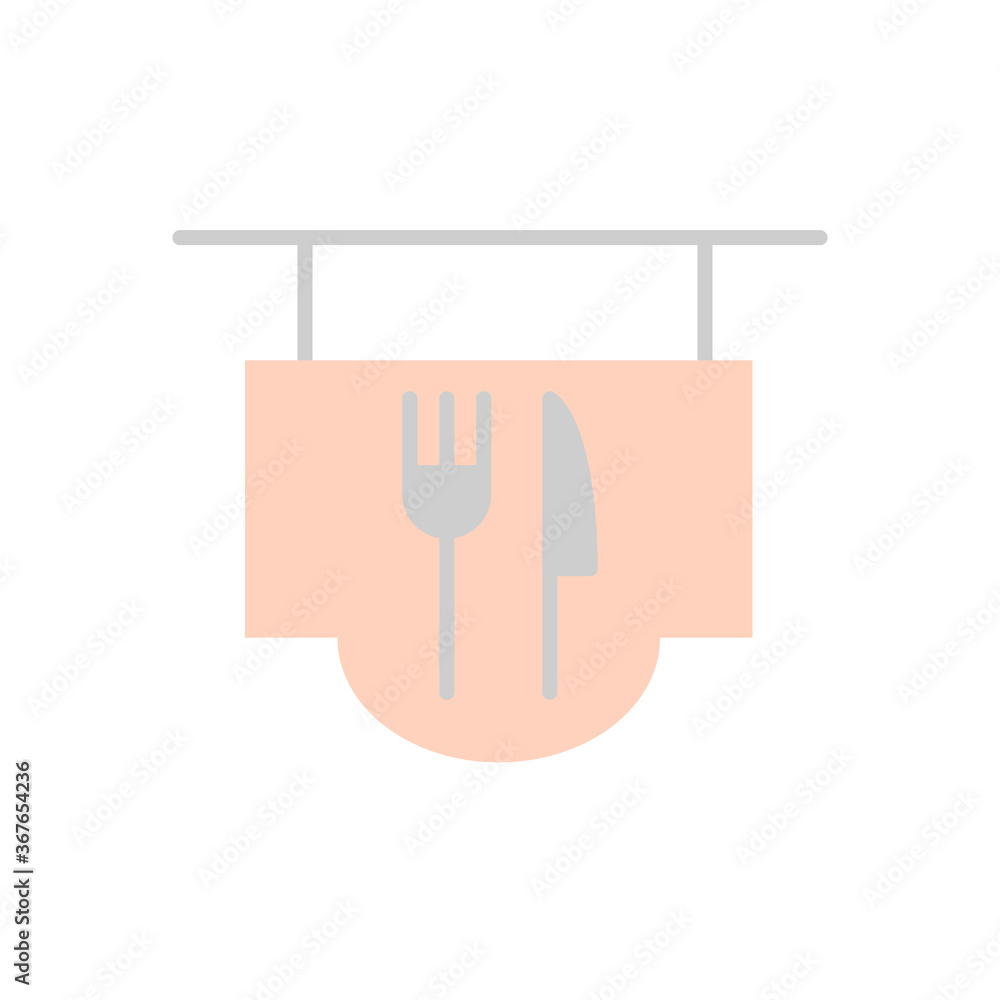Poster sign, restaurant icon. simple color vector elements of public catering icons for ui and ux, website 