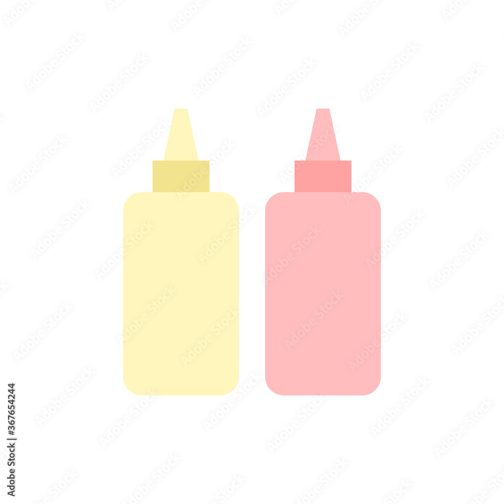 Poster ketchup, mustard icon. simple color vector elements of public catering icons for ui and ux, website 