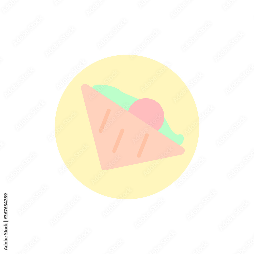 Poster sandwich, plate icon. simple color vector elements of public catering icons for ui and ux, website o
