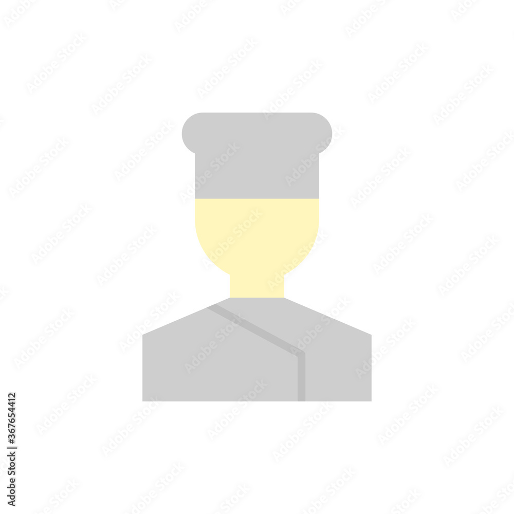 Poster cook, avatar icon. simple color vector elements of public catering icons for ui and ux, website or m