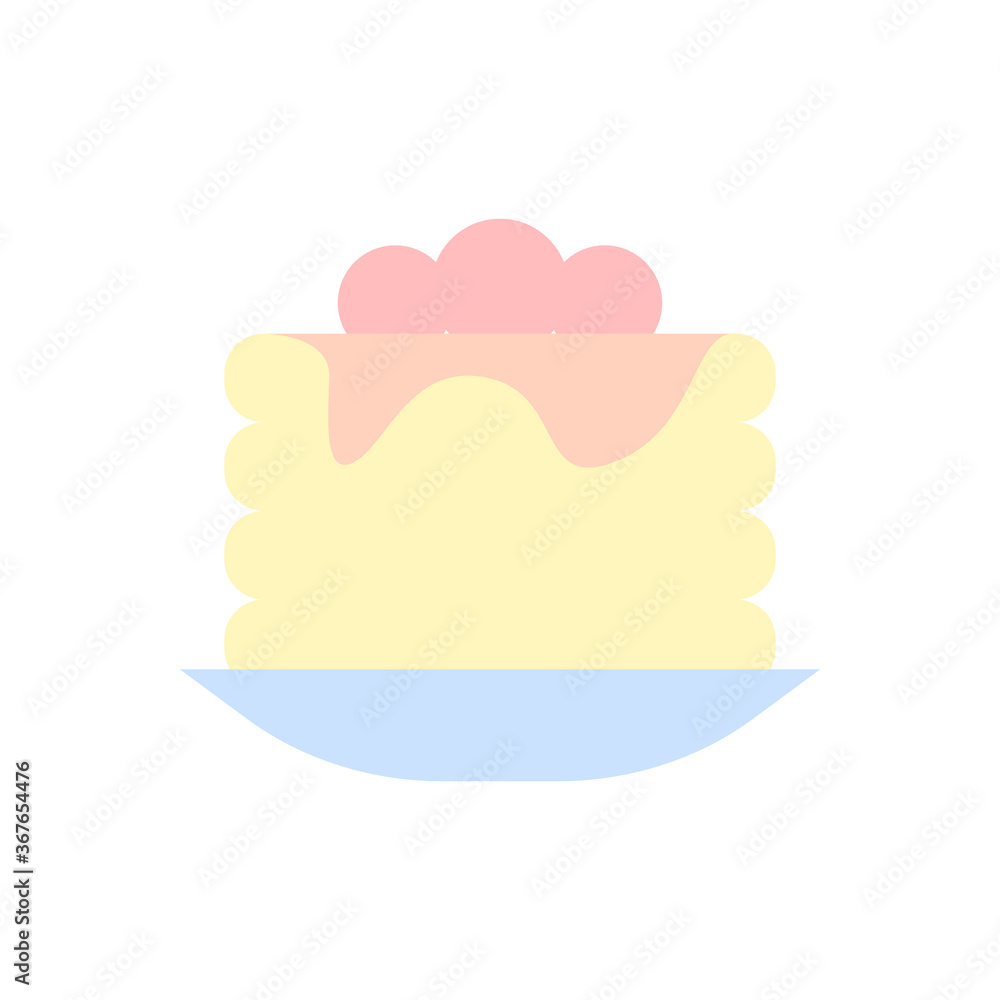 Poster cupcake, berry icon. simple color vector elements of public catering icons for ui and ux, website or
