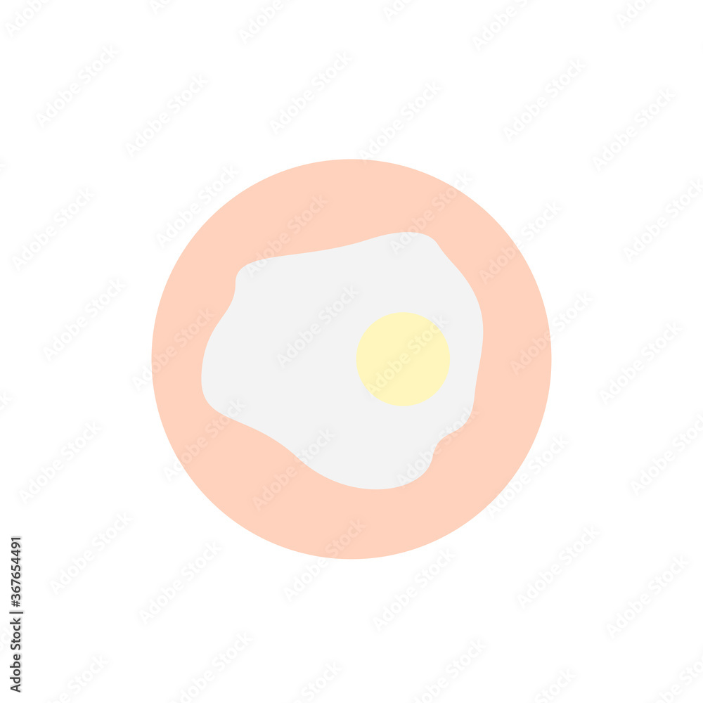 Poster plate, egg icon. simple color vector elements of public catering icons for ui and ux, website or mob