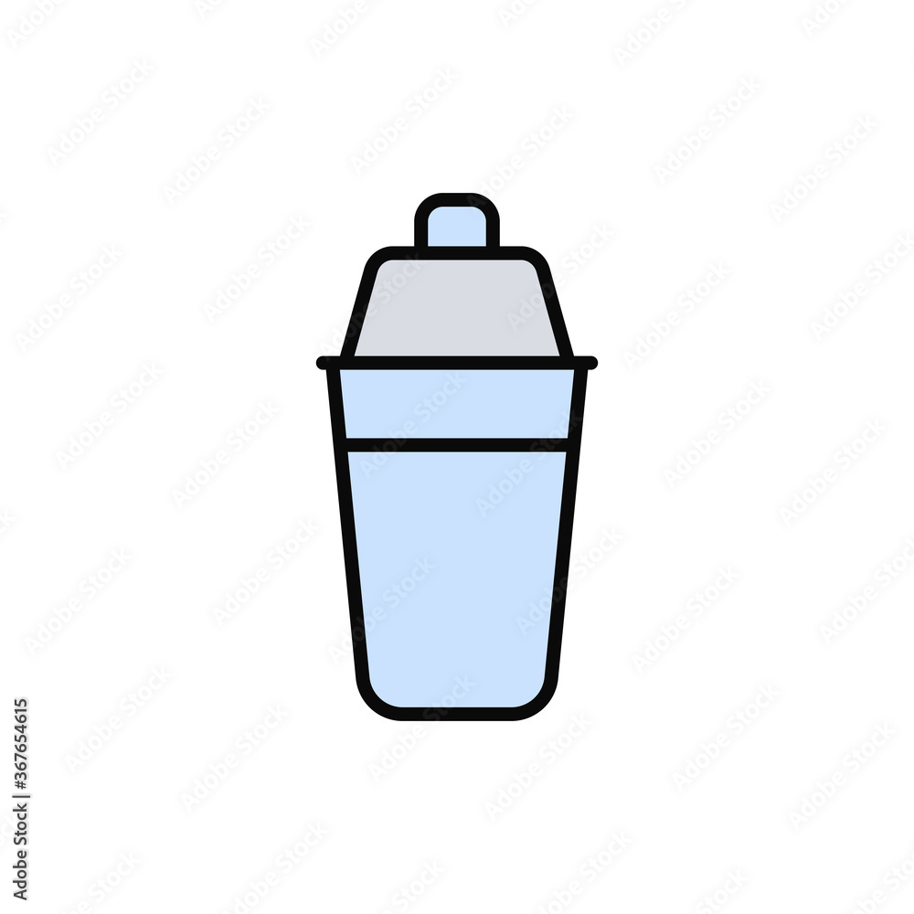 Aufkleber shaker, restaurant icon. simple color with outline vector elements of public catering icons for ui a