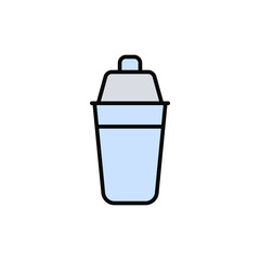 Shaker, restaurant icon. Simple color with outline vector elements of public catering icons for ui and ux, website or mobile application
