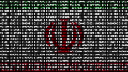 Iran Flag in Digital Binary Numbers cyber style matrix - Powered by Adobe