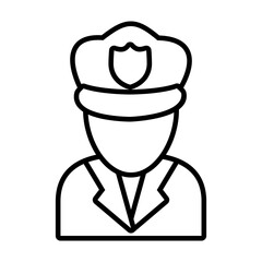 Obraz premium policeman avatar line style icon vector design