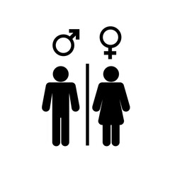 Man and lady toilet symbol
