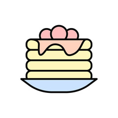 Cupcake, berry icon. Simple color with outline vector elements of public catering icons for ui and ux, website or mobile application