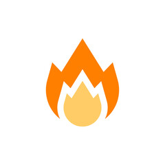 vector fire flames sign illustration