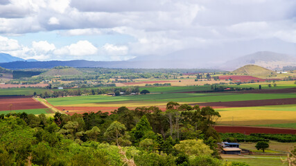 Fototapeta na wymiar Rain on the Atherton Tablelands in Tropical North Queensand, Australia