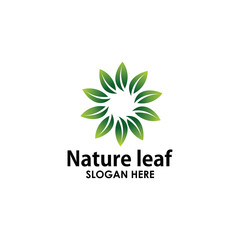 beauty leaf logo design vector template, nature elements logotype