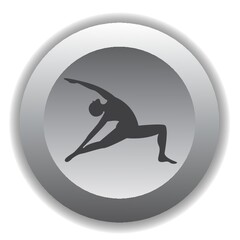 girl silhouette practising yoga in standing pose