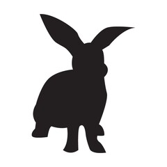silhouette of rabbit