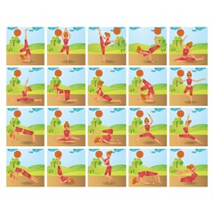 Fototapeta premium set of yoga icons
