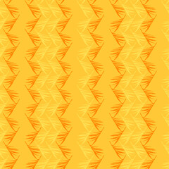 Trendy Tropical Vector Seamless Pattern. Drawn Floral Background. Nice Summer Fashion. Banana Leaves Feather 