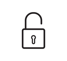 Padlock icon vector logo design template