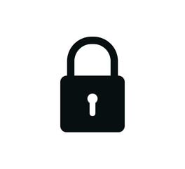 Padlock icon vector logo design template