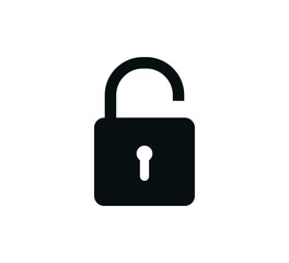 Padlock icon vector logo design template