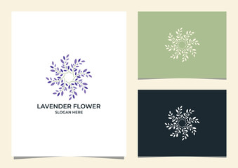 Obraz na płótnie Canvas Lavender flower logo design inspiration
