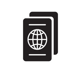 Passport icon vector logo design template
