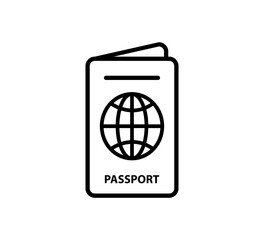 Passport icon vector logo design template