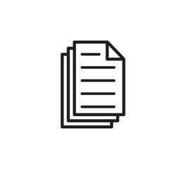 Paper document icon vector logo design template