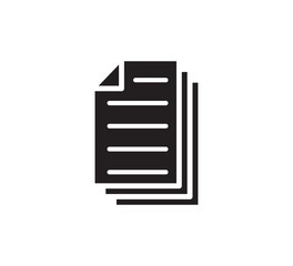 Paper document icon vector logo design template
