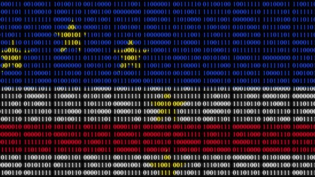 Cape Verde Flag in Digital Binary Numbers cyber style matrix
