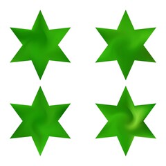 Kit of hexagram blurred backgrounds.