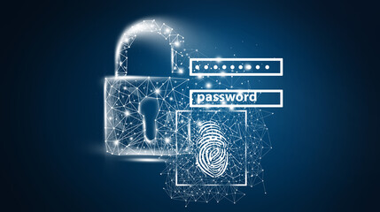 security data code digital concept .3D illustration