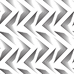 Seamless vector pattern of black lines isolated on white background.Simple geometric background for decoration or backdrop.