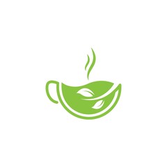 a cup green tea icon vector illustration design