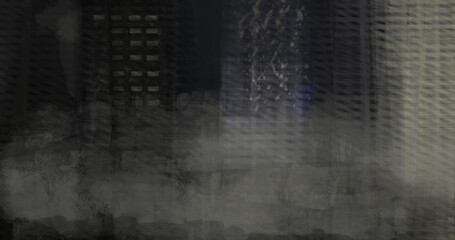 Digital painting of urban city landscape