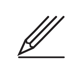 Pencil icon vector logo design template