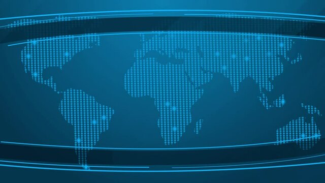 Blue Studio Lights Media Background For News Casting. 4K Blue Breaking News Backdrop Wallpaper Animation