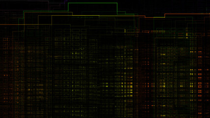 Digital painting of urban city landscape