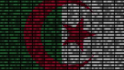 Algeria Flag in Digital Binary Numbers cyber style matrix - Powered by Adobe