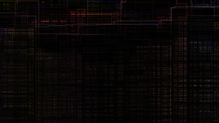 Digital painting of urban city landscape