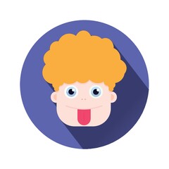 boy with tongue out of cheek