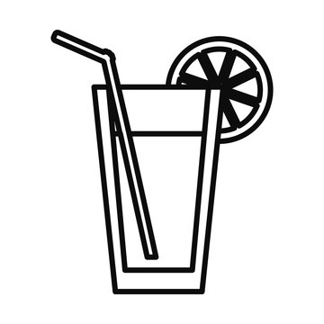 lemonade juice drink line style icon vector design